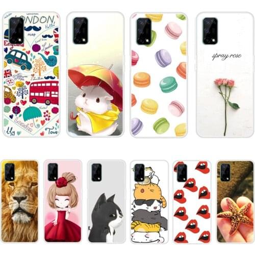 Case For Realme V5 Phone Cover Back Fitness Silicone Bumper Softness TPU With Colorful Printing