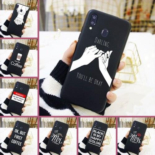 Phone Case For Samsung Galaxy M40 M30 M20 M10 Soft Quote Couple Love Painted Cover For Samsung M10 M20 M30 M40 Case Silicone
