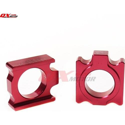 CNC Aluminum Rear Chain Adjuster Axle blocks for CR125/250R CRF250R/250X 450R/450X Dirt bike Motortcycle Motocross free shipping