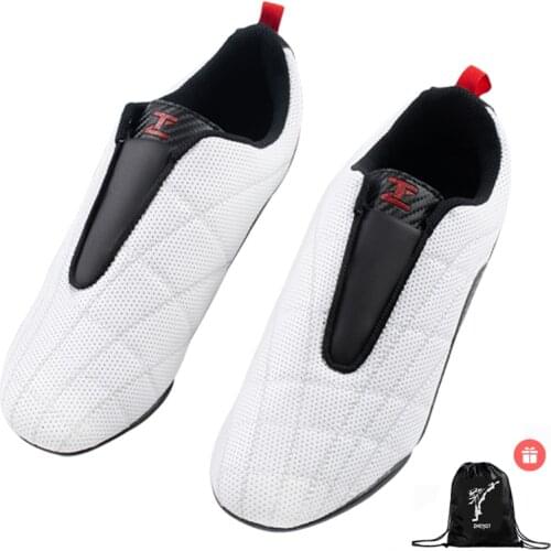 ZTTY Breathable Taekwondo Shoes Soft Kickboxing Training Sneakers Taichi Karate Martial Arts Wrestling Adults Mens Sports Shoe