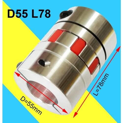 1PC Jaw Spider Plum Flexible Coupler 14 20 17 24 25 25.4 7/8 1" Inch Motor Shaft Coupling D55 L78 MM