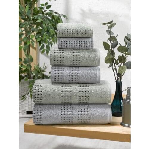 Luxury Spa Bath Towel Set 2 Large Bath Towels 2 Hand Towels 2 Washcloths %100 Cotton Highly Absorbent Bathroom Towels Pack Of 6