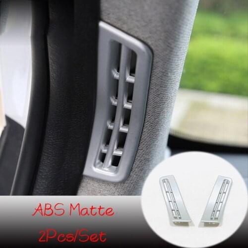 ABS Matte/Carbon For Hyundai Santa FE 2018 2019 Car front A-pillar air conditioner outlet AC Vent Cover trim car styling 2pcs