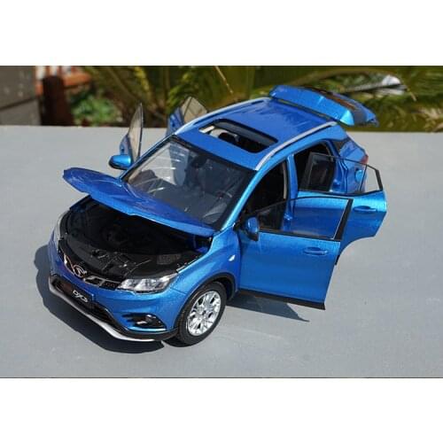 Original authorized authentic 1:18 Dongnan DX3 blue Diecast car model Alloy Toy Miniature for gift, toys