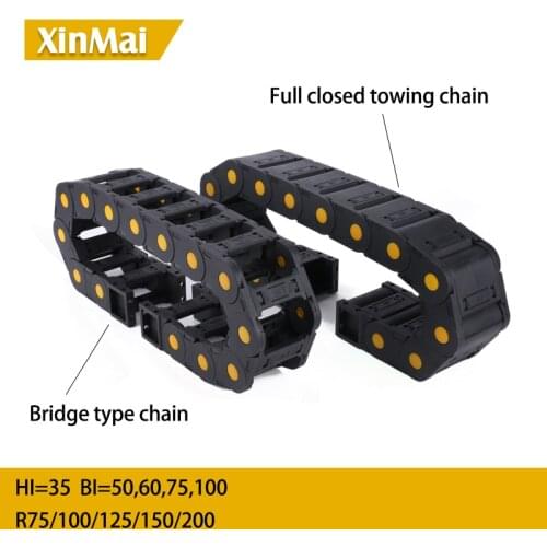 Bridge chain 35*50 35*60 35*75 35*100 Open Cable Drag Chain Wire Carrier Towline Cable carrier towing chain