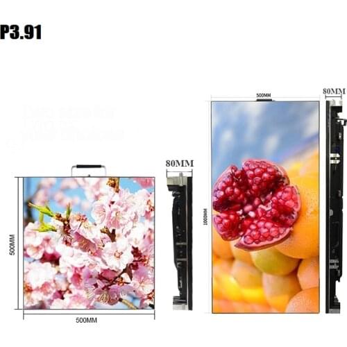 Outdoor SMD P3.91 HD 128x128dots 500x500mm Cabinet Rental Full Color LED Display For Advertising Billboard Screen