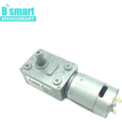 Bringsmart Small Electric Motor JGY385 24V Worm Gear Motor Dc 24Volt With Self-lock Gearbox Mini Reduction Motor For DIY Parts