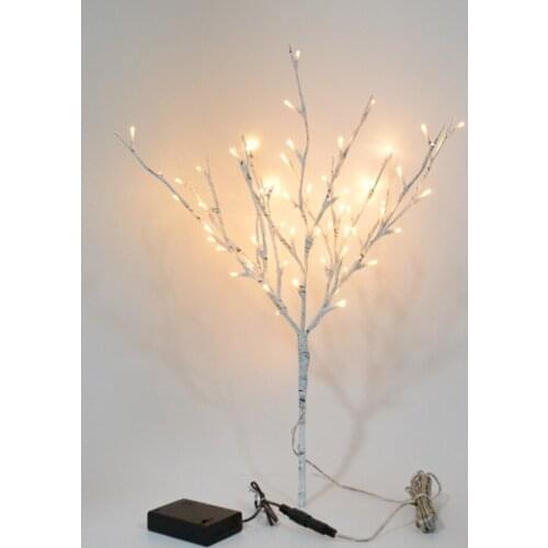 New 20" 60 Led Lighted Birch Twig Lights White Lighted Branches White Twigs for Christmas Home Party Wedding Vase Decoration