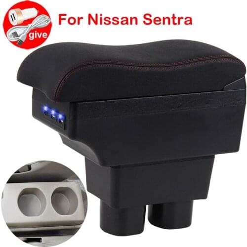 For Nissan Sentra Sylphy car armrest box Curved Center Curved car armrest interior refitting accessories Storage box No punching