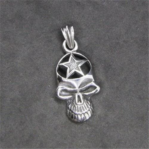 Rany&Roy Newest Star Skull Pendant 316L Stainless Steel Band Party Punk Style Military Pendant