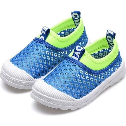 Sandals Kids Boys Girls Shoes Air Mesh Breathable Half Sandals Fashion Cut-outs Holes Candy Color Children Summer Shoes 1-7 Y