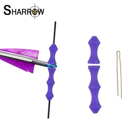 Archery Silicone Roller Arrow Recurve Bow Archery Protective Finger Guard Bow String Rubber Shock Hunting Shooting Accessories
