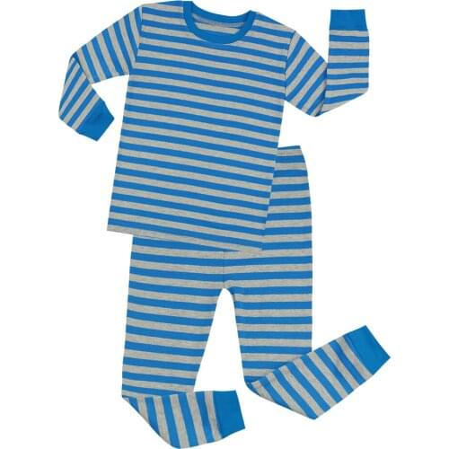 TINOLULING baby boys girls blue gray striped pajamas sets children nightwear pijamas kids christmas red white stripes sleepwear