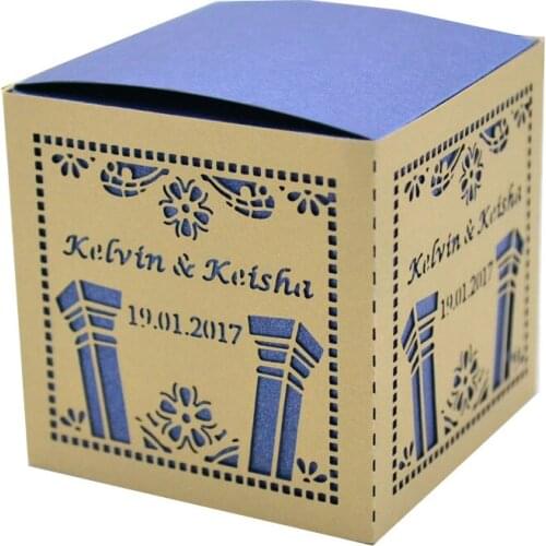 First communion decorations paper laser cut favor box for wedding