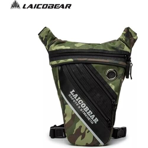 Scooter Street Moto Leg Bag Waterproof Carbon Fiber Waist Pack Belt Layers Waterproof Oxford Crossbody Bags Mens