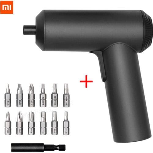 In stock) Xiaomi Mijia Cordless Rechargeable Screwdriver 3.6V 2000mAh Li-ion 5N.m Electric Screwdriver With 12Pcs S2 Screw Bits