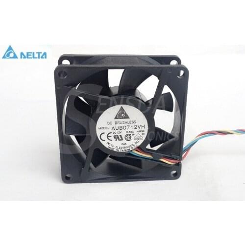 For delta AUB0712VH 12V 0.56A 7CM 7025 4 wire PWM temperature control cooling fan