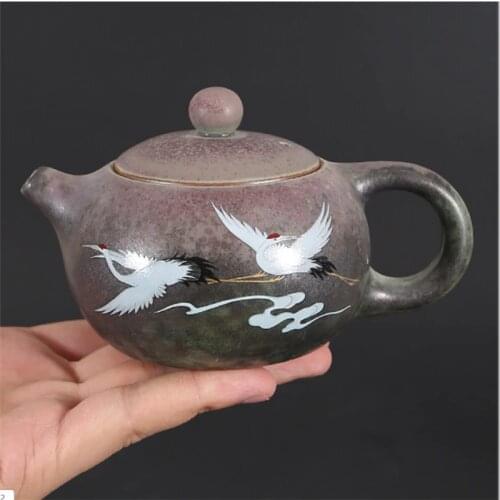 Jingdezhen Vintage ceramics Tea pot Kiln change xishi teapot Chinese porcelain tea set customization Oolong tea kettle