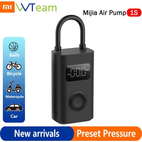 New Xiaomi Mijia Portable Electric Air Compressor 1S Air Pump Tire Sensor Mi Inflatable Treasure for Motorcycle Car Soccer