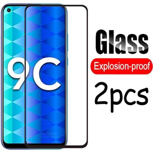 2pcs Tempered glass on honor 9C Glass Screen Protector Honor 9c glass for Huawei honor 9C 9A 9s Protective glass 9c safty film
