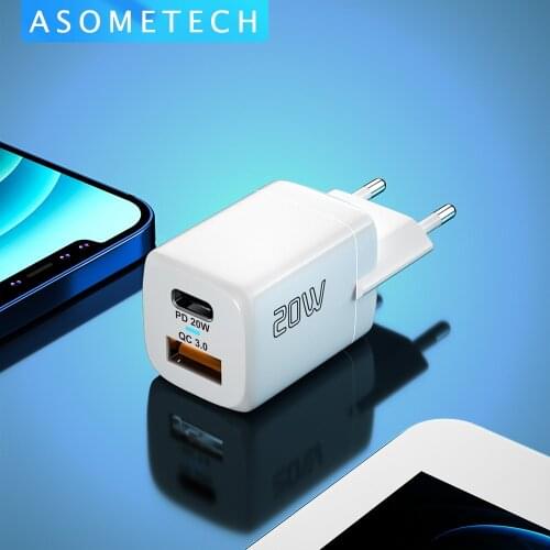 PD Charger 20W USB Type C Fast Charging USB C Charger For iPhone 12 Pro 11 Quick Charge 3.0 Portable Travel Wall Charger Adapter