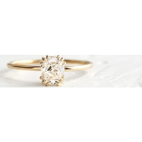 CANNER Snow Pile Mini Oval Cushion Cutting Ring 925 Sterling Silver Anillos Rings For Women Luxury Fine Jewelry Wedding Bijoux