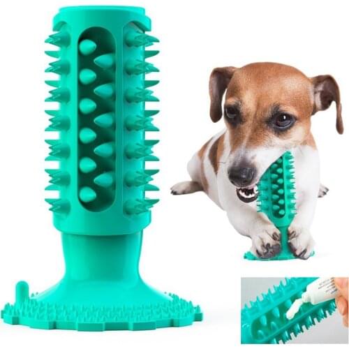 Pet Toothbrush Stick Chew Cleaning Toothpaste Teddy Dog Brush Bad Breath Tartar Puppy Cleaner Training Cat Chew Dental Care Toy