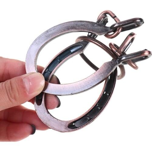 1pc Adult and Teenager Cast Metal Brain Teaser Puzzle Toys - Horse Zinc Alloy Horseshoe Lock Toys