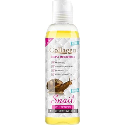 100ML Snail Collagen Moisturizing Whitening Oil Improve Dryness Anti Wrinkles Body Massage Oil Relax Body Smooth Skin Care Oil
