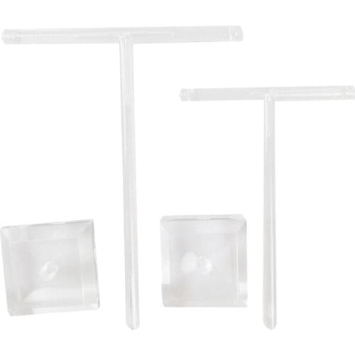 2Pcs Earrings Display T-Shape Stand Showcase Jewelry Organizer Holder