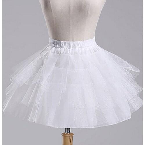Kids Girls 4 Layers White Petticoat #6