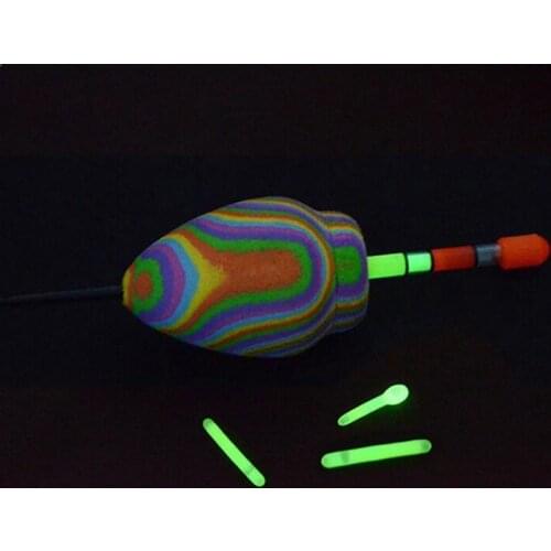 50Pcs/set Portable Luminous Fishing Fluorescent Light Night Luminous Fishing Float Clip On Dark Glow with box