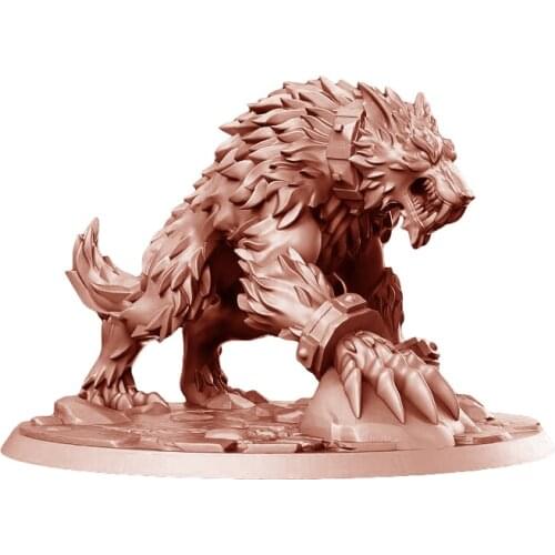 56mmm 38mm Resin Model Kits Monster Wolf Figure Unpainted No Color
