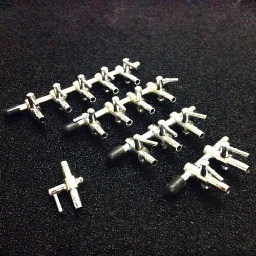 Aquarium Air Pump Accessories 1 2 3 4 5 Ways Aquarium Inline Air Splitter Control Valve For Fish Tank 4*6mm Oxygen Pump Hose