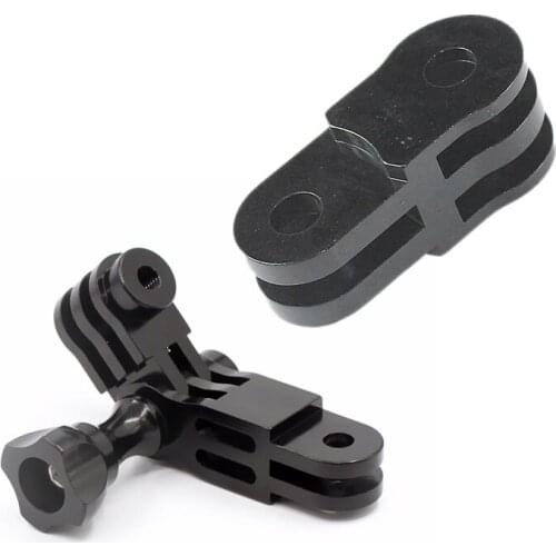Black Camera Aluminum Extension Activity Connecter for 3-Way Pivot Arm for Gopro Hero 2 3 3+ 4 & CNC Aluminium Alloy Three-Way P
