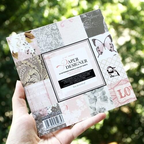 DIY Beautiful Butterfly & Love Scrapbooking paper pack of 26 sheets handmade craft paper craft Background pad