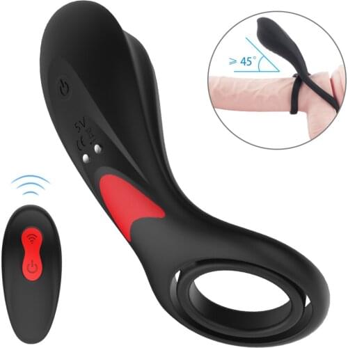 Wearable Remote Control Female Clitoris Vibrator Delay Ejaculation Locking Ring Strong Stimulation Clitoris Couple Sex Toys