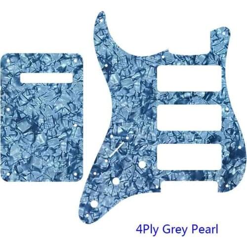 Guitar Pickguards And Screws For Left Handed US Standard ST HHH Strat Guitarra With 3 P90 Humbucker Scratch Plate & Back Plate