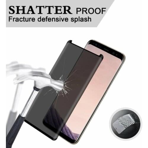 JGKK Case Friendly Anti-Spy Privacy Tempered Glass for Samsung Galaxy S8 S9 Plus S8plus S9Plus Case-Fit 3D Screen Protector