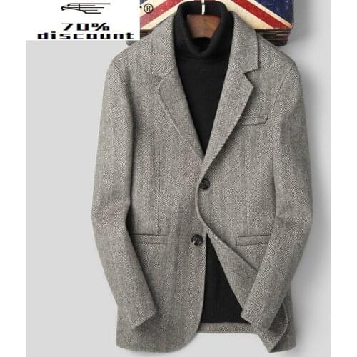 2020 Wool Coat Men Double-sided Autumn Jacket Mens Overcoat Coats and Jackets Blazer Abrigo Hombre LSY088290 KJ2250