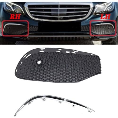 Front Bumper Fog Lamp Foglight Area Grille Cover Trim 2138851122 2138850822 For Mercedes-benz E-CLASS W213 2016-19 Saloon