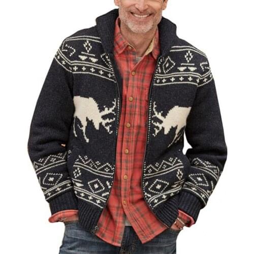 Festive Stylish Long Sleeve Cardigan Sweater Jacket Loose Sweater Jacket Pockets for Dating