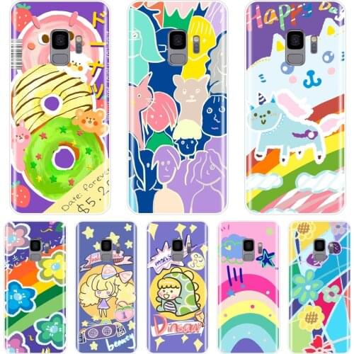 Cute Flower Phone Case Silicone For Samsung Galaxy Note 9 8 5 4 Soft Back Cover For Samsung Galaxy S5 S6 S7 Edge S8 S9 Plus