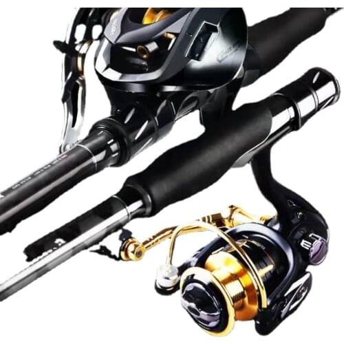 Carbon Fiber Seapole Fishing Sets Long-distance Throwing Rod Super Hard Spinning Casting Rod with Reel 1.98/2.1/2.4m