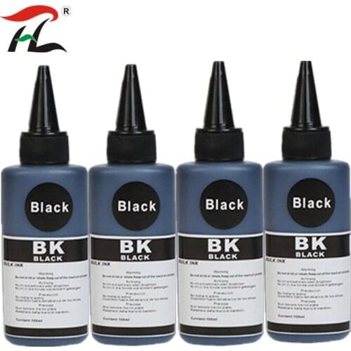 YLC BLACK 400ML Universal Refill Ink kit for Epson for HP for DELL for Canon for Brother Lexmark Inkjet Printer CISS Cartridge