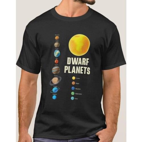 Funny Solar System Dwarf Planets Outer Space Ambition T-Shirt. Summer Cotton Short Sleeve O-Neck Mens T Shirt New S-3XL