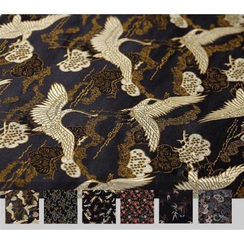 CF01 Dragonfly Brocade Jacquard Fabric For Traditional Chinese Wedding Cheongsam Qipao Fabric Mulberry Silk DIY Handbag Material