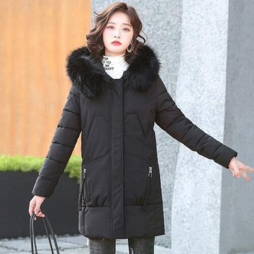 ISENMAL Winter Warm Glossy Parkas Women Fashion Fur Hooded Big Pockets Winter Coats Women Elegant Long Cotton Jackets Coat