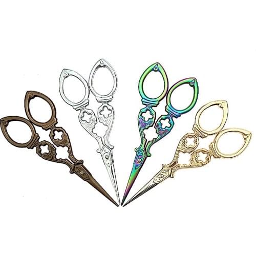 1pcs Classsic Sunflower Scissors Sewing Scissors for Needlework Fabric Cutting Stainless Steel Dressmaker Shears Scissors