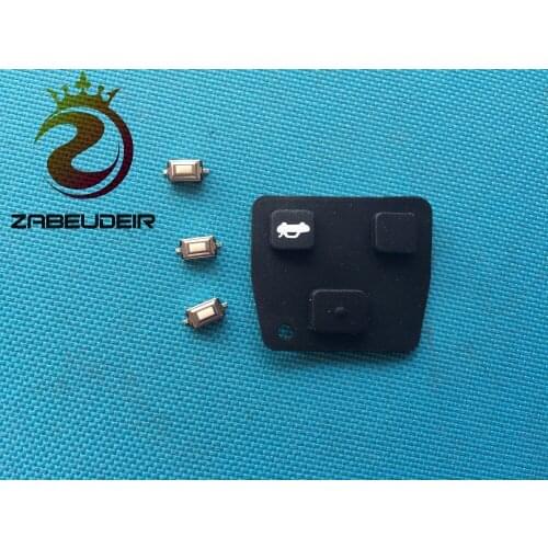1Pcs Of New Replacement Rubber Key Pad 3 Buttons Car Remote Case For Lexus Avensis Corolla Rav4 Shell Car Accessories Auto Parts